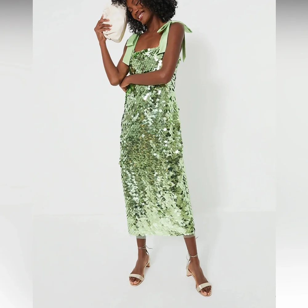 Mint Chip Sequin Roxy Dress - Picture 3 of 12